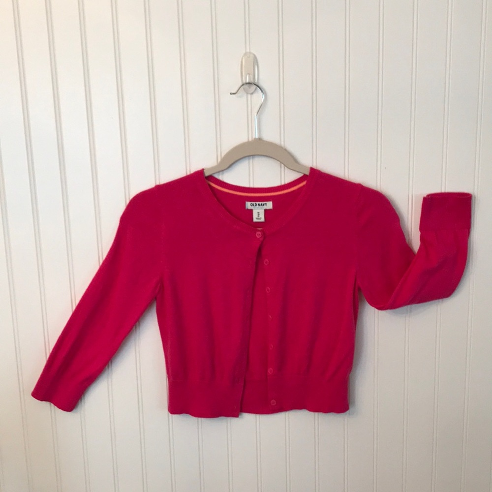 Old Navy Cropped Cardigan Hot Pink size XS